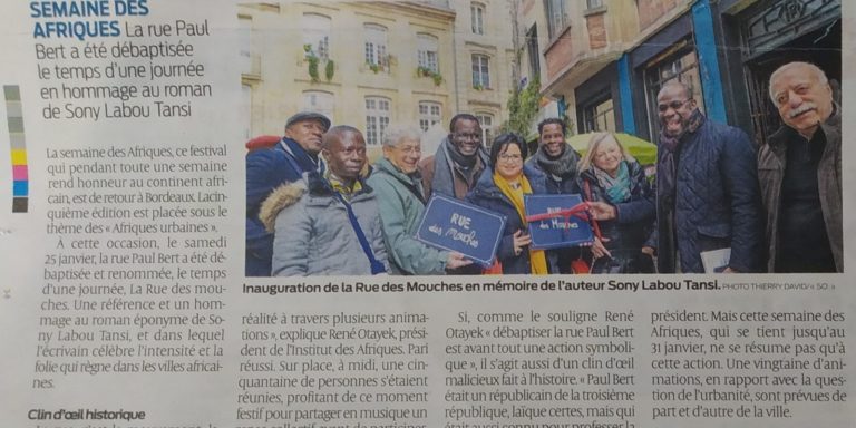 "A Bordeaux, la rue des Mouches pour un jour" dans Sud Ouest